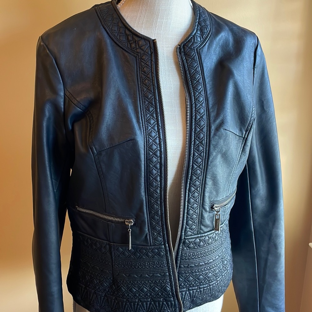 Black leather jacket